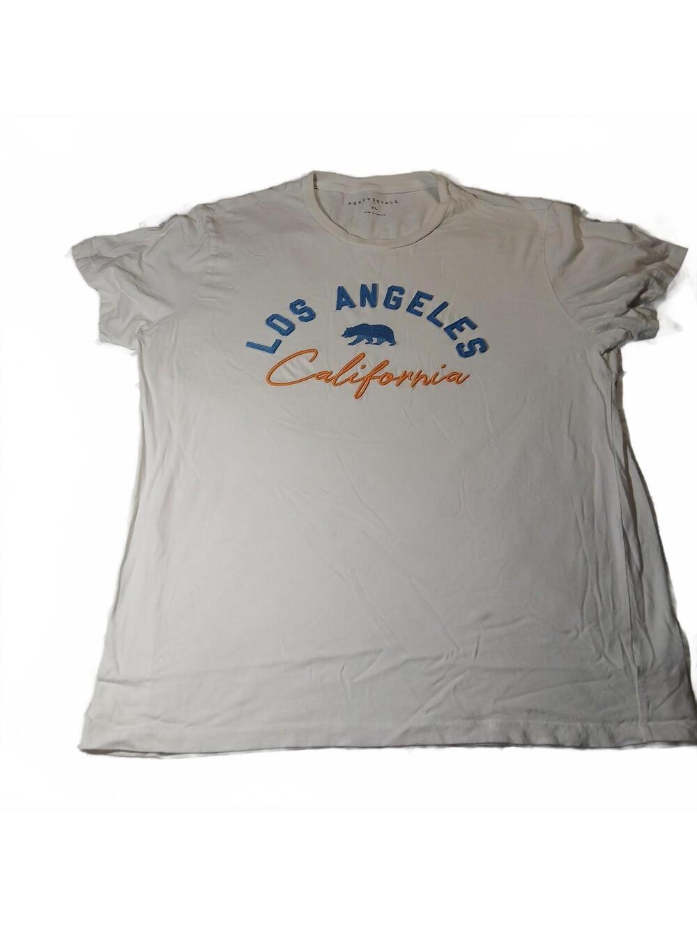 Aeropostale Los Angeles California Graphic T Shirt White XL Casual Tee